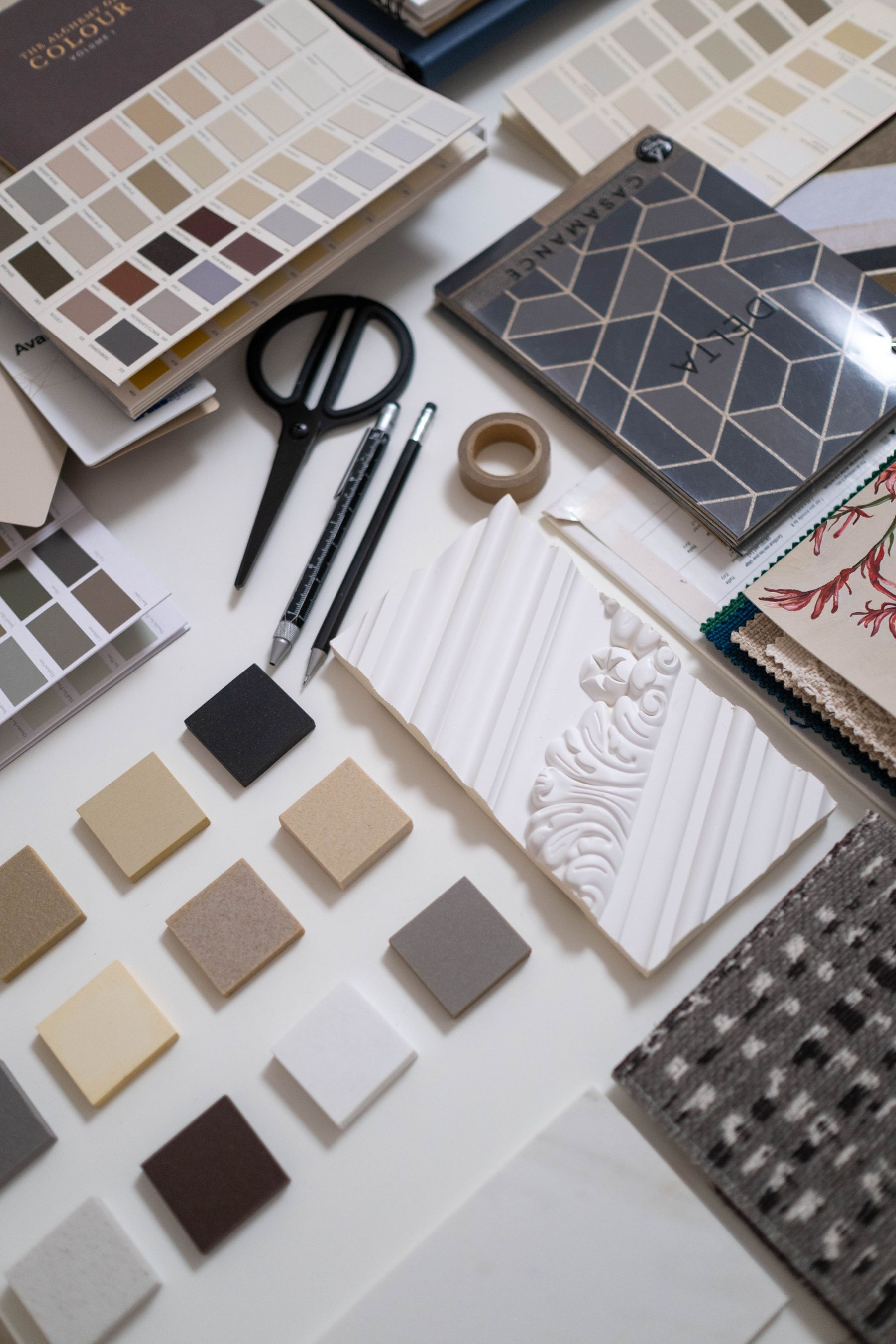 Materials, colours and concept development